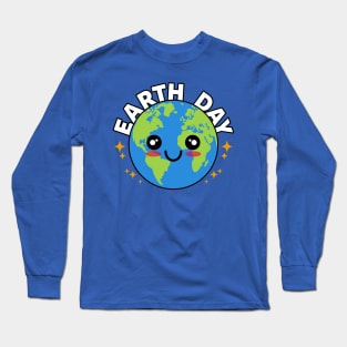 Cute Kawaii Mother Earth Day Environmental Climate Change Meme Cartoon Long Sleeve T-Shirt